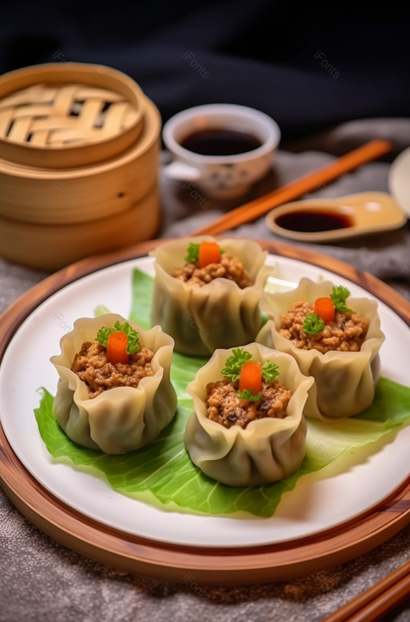 广式茶点烧麦美食点心,高清,摄影图,摄影图片,图片大全,摄影图免费下载